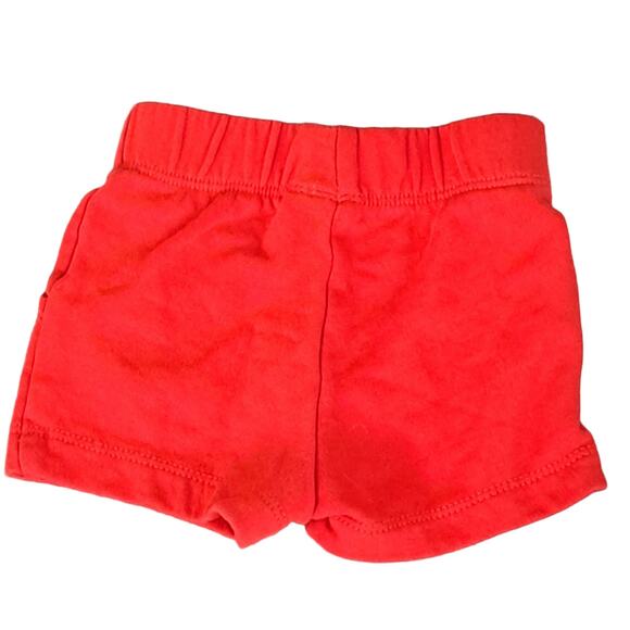 2 For $5 Sale Hanna Andersson Red Pull On Shorts Size 3-6 Months - Picture 2 of 4